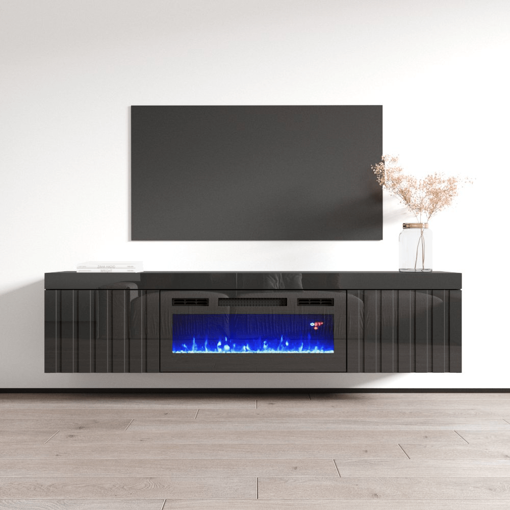 Knoxville BL-EF Electric Fireplace 71" TV Stand - Meble Furniture