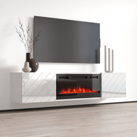 Luxe EF Wall Mounted Electric Fireplace 72" TV Stand - Meble Furniture
