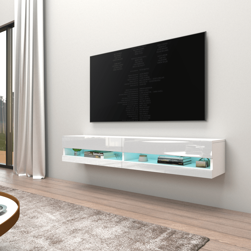 Vigo Wall Mounted Floating 71" TV Stand - Meble Furniture