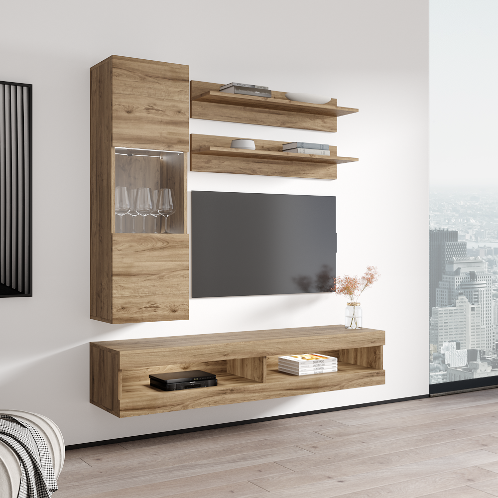 Fly H 34TV Floating Entertainment Center - Meble Furniture