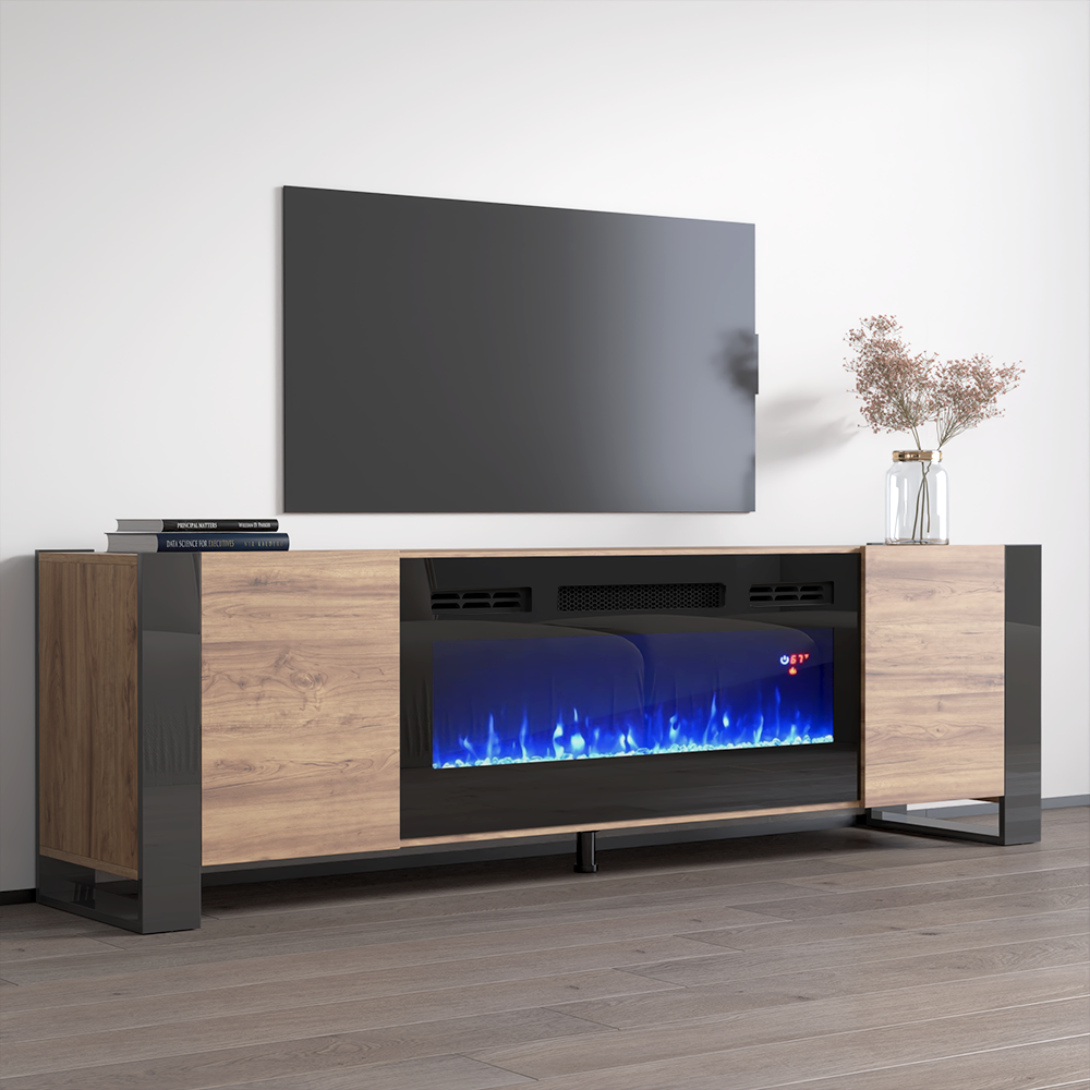 Woody BL-EF Fireplace TV Stand - Meble Furniture