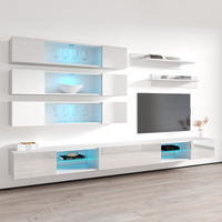 Fly J 33TV Floating Entertainment Center, White, photo 12 of 14