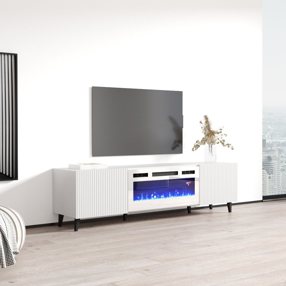 Pafos WH-EF Fireplace TV Stand - Meble Furniture