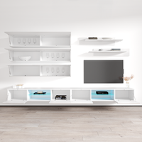 Fly J 33TV Floating Entertainment Center, White, photo 4 of 14