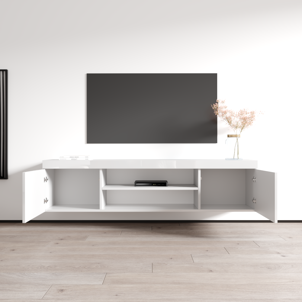 Knoxville Floating TV Stand, White, photo 9 of 9